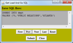 Get Load And Go SQL window with SQL statement