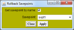 Rollback Savepoints window