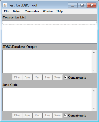 Test for JDBC Tool window