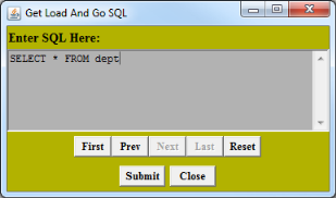 Get Load And Go SQL window